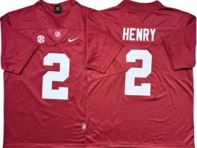 NCAA Alabama Crimson Tide #2 Derrick Henry Red College Football Jersey