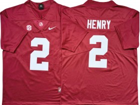 Alabama Crimson Tide #2 Derrick Henry Red Football Jersey