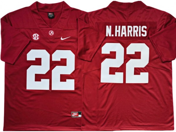 Alabama Crimson Tide #22 Najee Harris Red Football Jersey