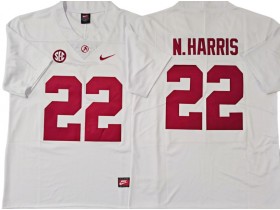 Alabama Crimson Tide #22 Najee Harris White Football Jersey