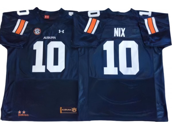 Auburn Tigers #10 Bo Nix Navy Football Jersey