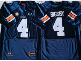 NCAA Auburn Tigers #4 Tank Bigsby Navy College Football Jersey