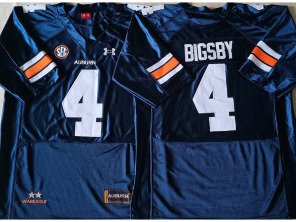 NCAA Auburn Tigers #4 Tank Bigsby Navy College Football Jersey