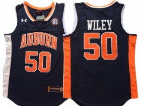 Auburn Tigers #50 Austin Wiley Navy Basketball Jersey - Custom