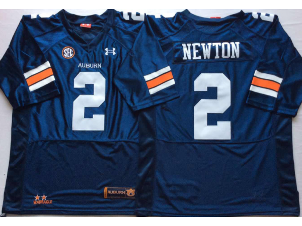 NCAA Auburn Tigers #2 Cameron Newton Navy College Football Jersey