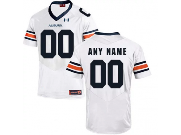 Custom NCAA Auburn Tigers White College Football Jersey