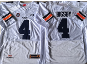 NCAA Auburn Tigers #4 Tank Bigsby White College Football Jersey