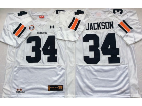 NCAA Auburn Tigers #34 Bo Jackson White College Football Jersey