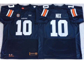 NCAA Auburn Tigers #10 Bo Nix Navy College Football Jersey