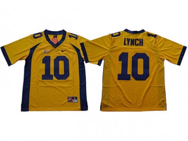 NCAA California Golden Bears #10 Marshawn Lynch Gold College Football Jersey