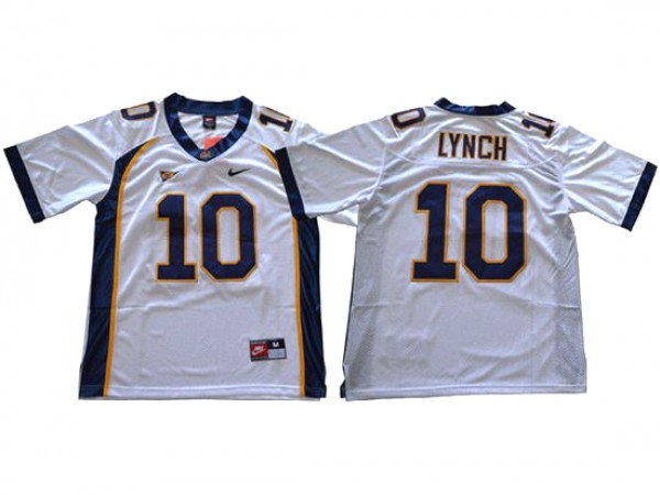 NCAA California Golden Bears #10 Marshawn Lynch White College Football Jersey