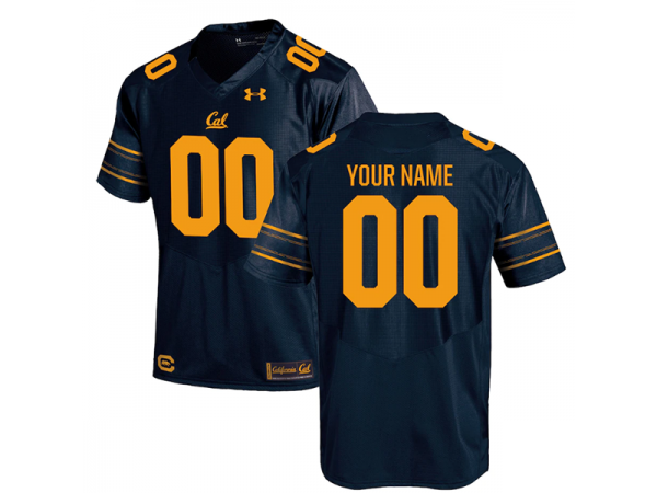 Custom NCAA California Golden Bears Navy College Football Jersey