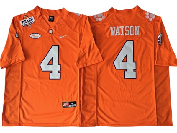 Clemson Tigers #4 Deshaun Watson Orange Football Jersey