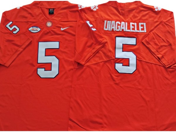 Clemson Tigers #5 DJ Uiagalelei Orange Football Jersey