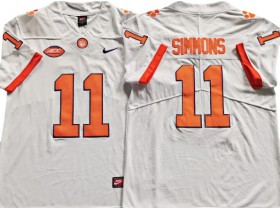 Clemson Tigers #11 Isaiah Simmons White Football Jersey