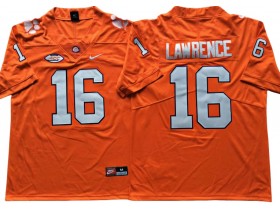 Clemson Tigers #16 Trevor Lawrence Orange Football Jersey