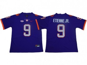 Clemson Tigers #9 Travis Etienne Jr. Purple Football Jersey