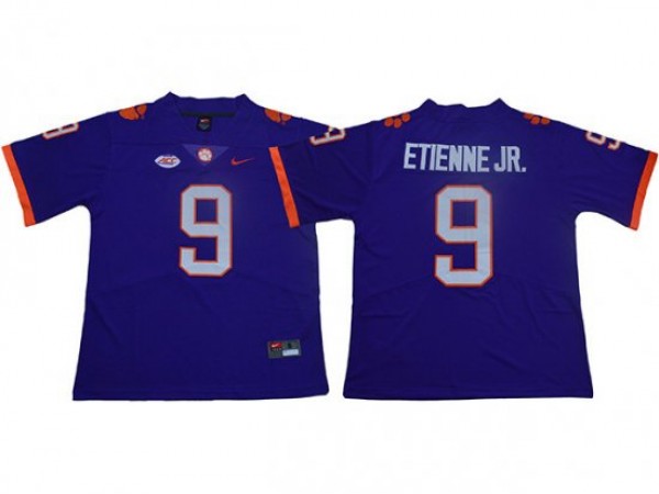 Clemson Tigers #9 Travis Etienne Jr. Purple Football Jersey