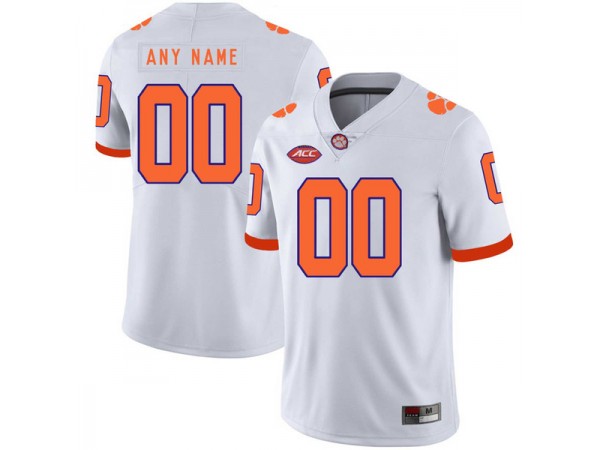 Custom Clemson Tigers White Football Jersey