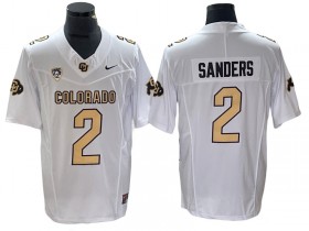 NCAA Colorado Buffaloes #2 Shedeur Sanders White Vapor F.U.S.E. Limited Jersey