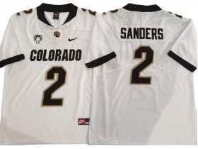 NCAA Colorado Buffaloes #2 Shedeur Sanders White College Football Jersey