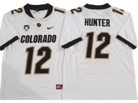 NCAA Colorado Buffaloes #12 Travis Hunter White College Football Jersey