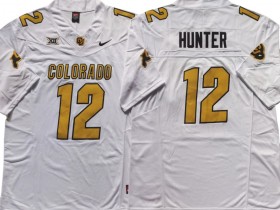 Colorado Buffaloes #12 Travis Hunter White/Gold Vapor F.U.S.E. Limited Jersey