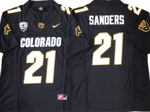 Colorado Buffaloes #21 Shilo Sanders Black Vapor F.U.S.E. Limited Jersey