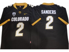 NCAA Colorado Buffaloes #2 Shedeur Sanders Black College Football Jersey