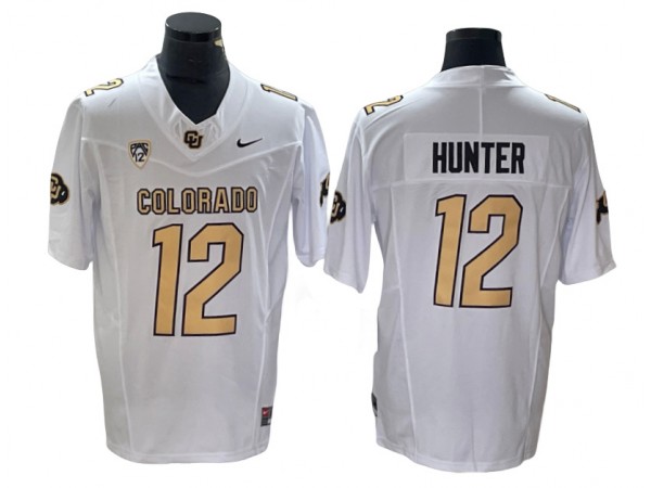 Colorado Buffaloes #12 Travis Hunter White Vapor F.U.S.E. Limited Jersey