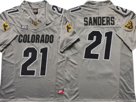 Colorado Buffaloes #21 Shilo Sanders Gray Vapor F.U.S.E. Limited Jersey