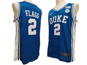 Duke Blue Devil #2 Cooper Flagg Blue Basketball Jersey