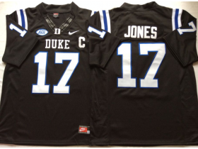 NCAA Duke Blue Devils #17 Daniel Jones Black College Football Jersey