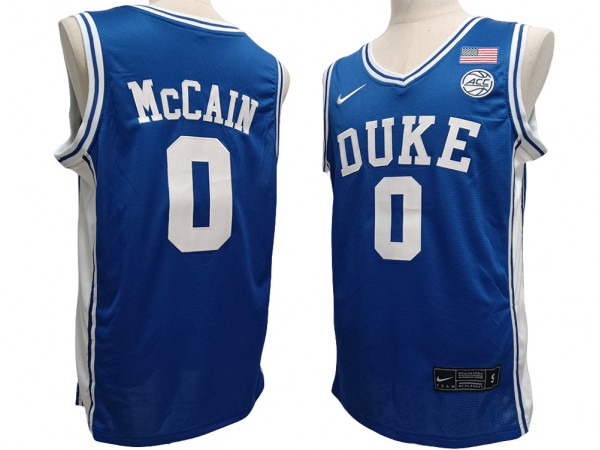 NCAA Duke Blue Devil #0 Jared McCain Blue College Basketball Jersey