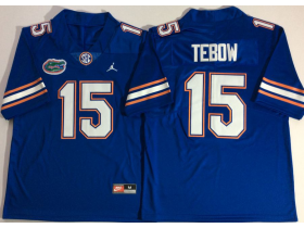 NCAA Florida Gators #15 Tim Tebow Blue College Football Jersey