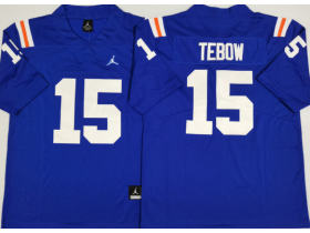 NCAA Florida Gators #15 Tim Tebow Blue Alternate College Football Jersey