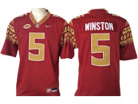 Florida State Seminoles #5 Jameis Winston Red Football Jersey