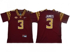 Florida State Seminoles #3 Derwin James Red Football Jersey