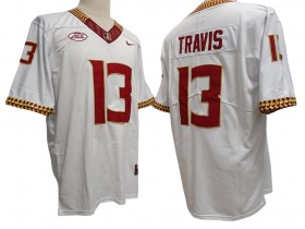 NCAA Florida State Seminoles #13 Jordan Travis White College Football Jersey