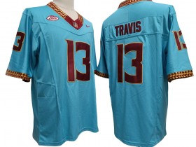 NCAA Florida State Seminoles #13 Jordan Travis Blue Vapor F.U.S.E. Limited Jersey