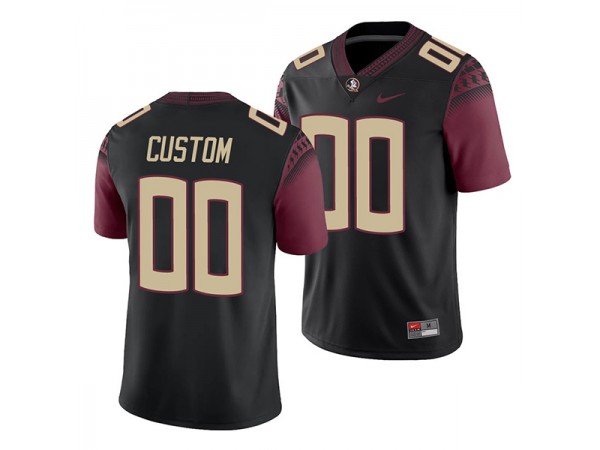 Custom Florida State Seminoles Black Football Jersey