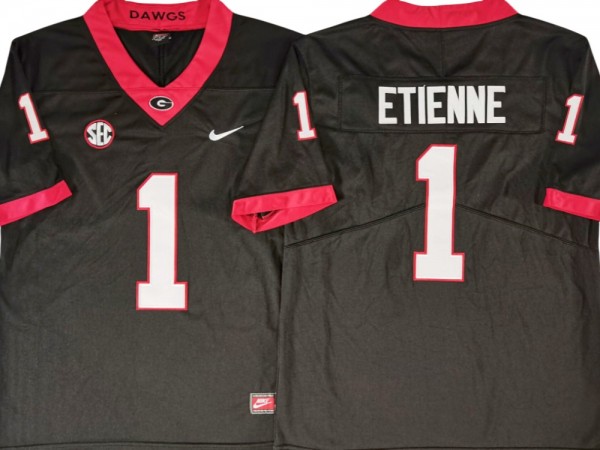 NCAA Georgia Bulldogs #1 Trevor Etienne Black College Football Jersey