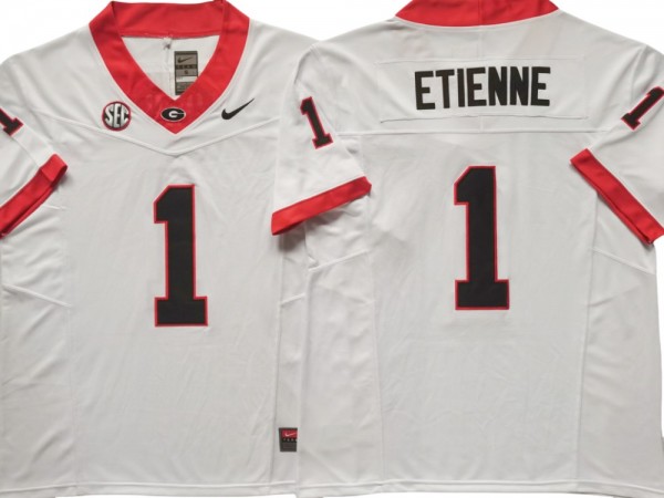 NCAA Georgia Bulldogs #1 Trevor Etienne White Vapor F.U.S.E. Limited Jersey