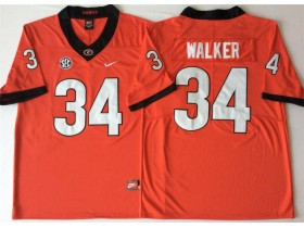 NCAA Georgia Bulldogs #34 Herschel Walker Red College Football Jersey