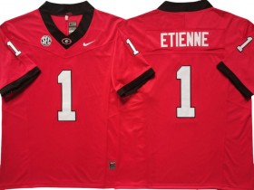 NCAA Georgia Bulldogs #1 Trevor Etienne Red College Football Jersey