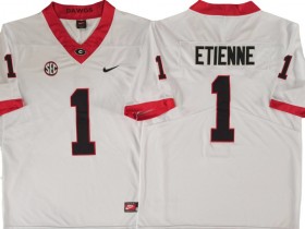 NCAA Georgia Bulldogs #1 Trevor Etienne White College Football Jersey