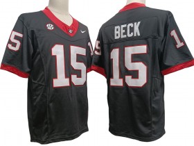 NCAA Georgia Bulldogs #15 Carson Beck Gray Vapor F.U.S.E. Limited Jersey