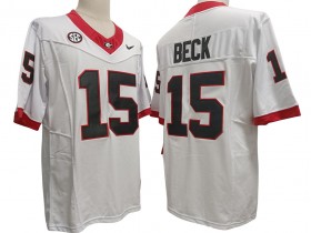 NCAA Georgia Bulldogs #15 Carson Beck White Vapor F.U.S.E. Limited Jersey