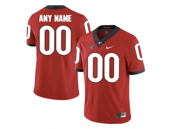 Custom NCAA Georgia Bulldogs Red College Football Jersey