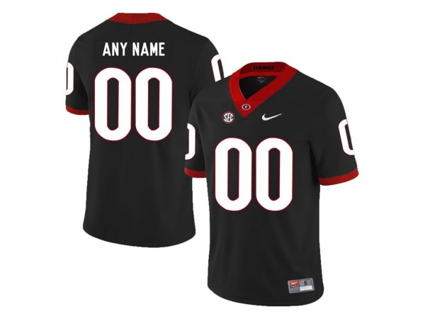 Custom NCAA Georgia Bulldogs Black College Football Jersey